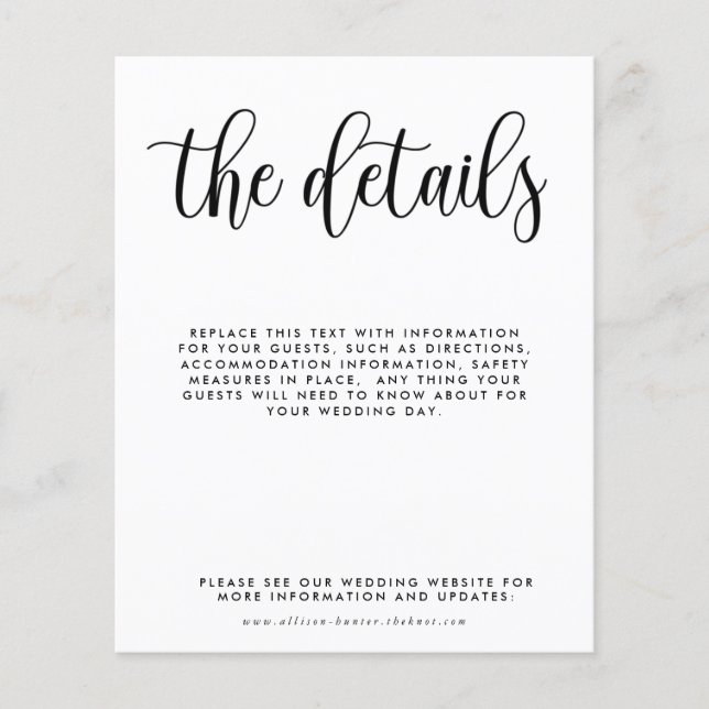 Fiche de boîtier Détails du Mariage budgétaire (Devant)