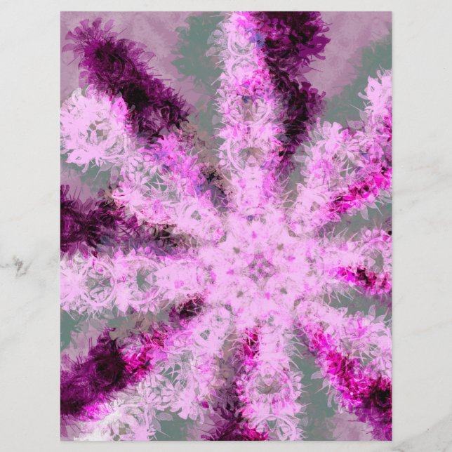 Fiche de collage de flocon de neige tropicale no 1 (Devant)