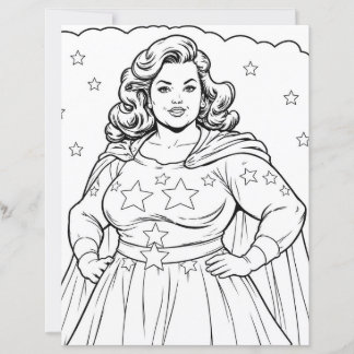 Fiche de coloriage féminin patriotique