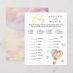 Fiche de jeu de la douche Baby Around the World