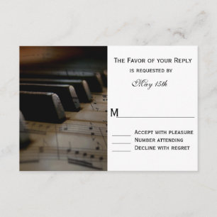 Fiche de piano Partition Musique Mariage Cartes RS
