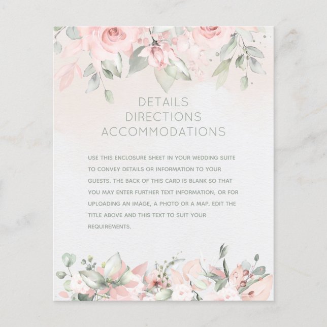 Fiche d'informations sur le Mariage Rose (Devant)