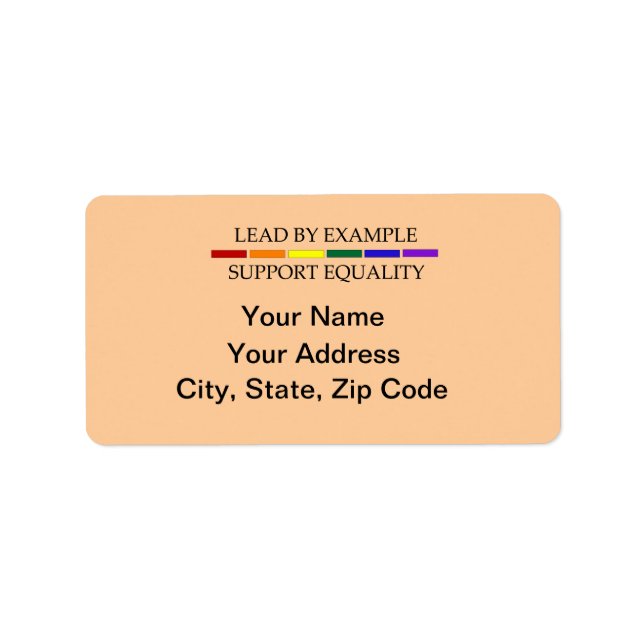 Fiche Étiquette de adresse pour l'égalité de suppo (Devant)