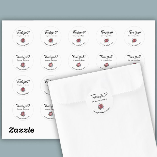 Fiche Logo Personnalisé Merci / Stickers Site Web (Créateur téléchargé)