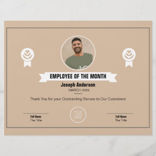 Fiche papier du certificat d'embauche d'un employé