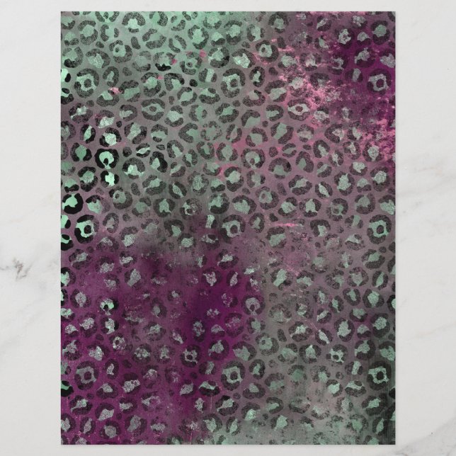 Fiche papier pour album Safari Grunge Abstrait (Dos)