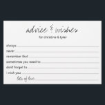 Fiche papier sur les conseils et les souhaits mode<br><div class="desc">Ces feuilles de conseil et de souhaits simples, modernes et manuscrites sont parfaites pour avoir une douche, un dîner de répétition ou des invités mariages pour le couple heureux. Les gens vont adorer avoir les invites - ils rendent si facile de laisser des mots d'amour de conseils et de voeux...</div>