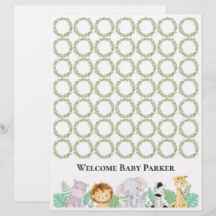 Fiche signalétique Safari Welcome Baby