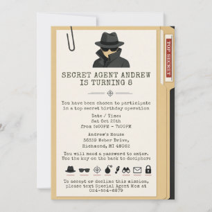 Fichier d'espion personnel Invitation d'anniversai
