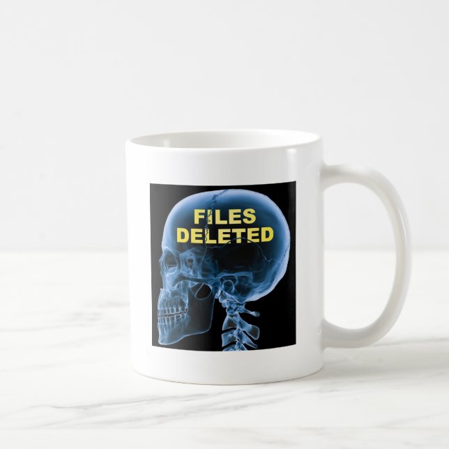 Fichiers Supprimés Crâne Mug Drôle (Droite)