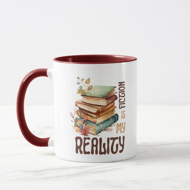 Fiction Mug Lover - Drôle livre Citation café Mug (Gauche)