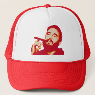 Fidel Castro avec le casquette de portrait de