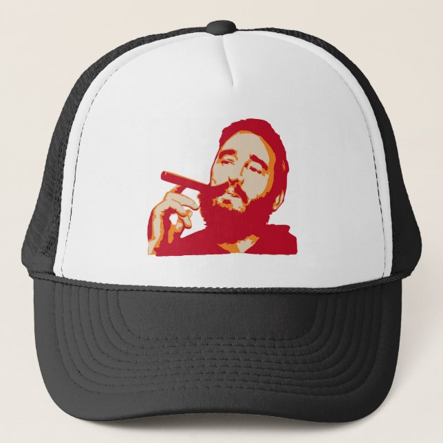 Fidel Castro avec le casquette de portrait de (Devant)
