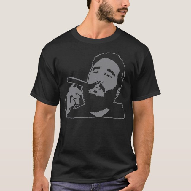 Fidel Castro avec T-shirt Portrait Cigar (Devant)