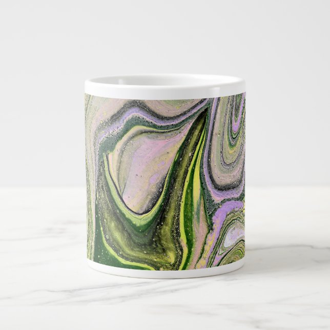 Fidèlement Votre 1 Mug Abstrait Vert Forme Gratuit (Devant)