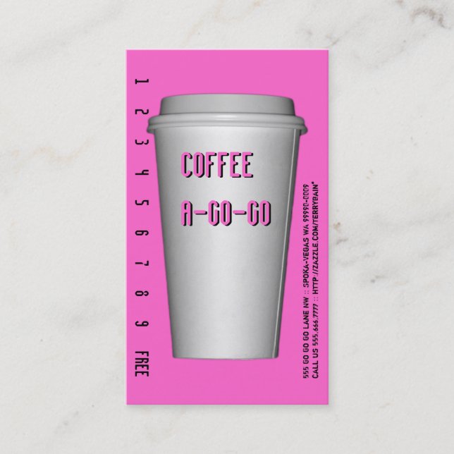 Fidélité aux boissons de tasse de café moderne (Devant)