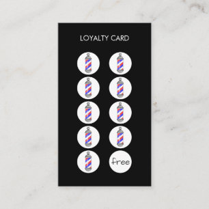 Fidélité Barber Shop Loyalty Punch Carte de visite
