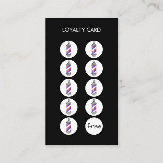 Fidélité Barber Shop Loyalty Punch Carte de visite