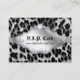Fidélité Blanc de noir de léopard de carte de club des
