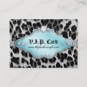 Fidélité Bleu de noir de léopard de carte de club des