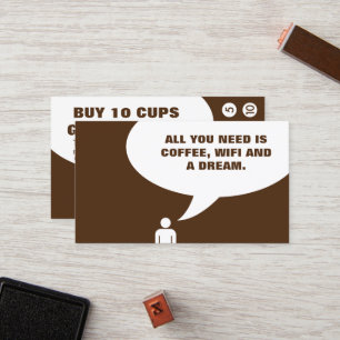 Fidélité café wifi et une carte punch de rêve