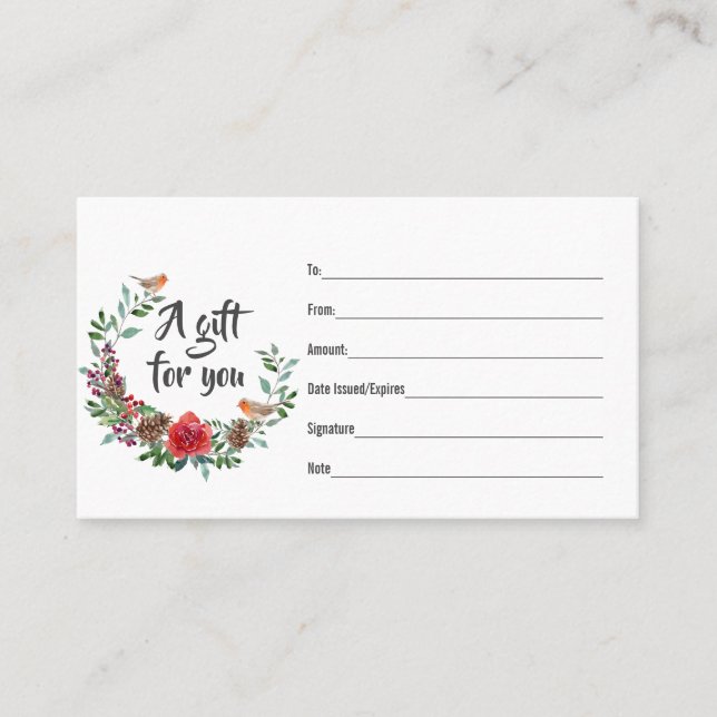 Fidélité Carte cadeau Red Robin de Noël (Devant)