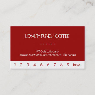 Fidélité Carte de café Loyauté White Punch