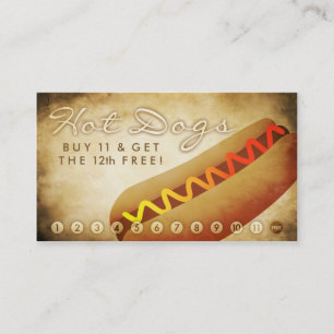 Fidélité carte de fidélisation des hot dogs