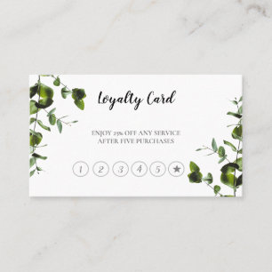 FIDÉLITÉ CARTE DE LOYAUTÉ PLANTE VERTE 