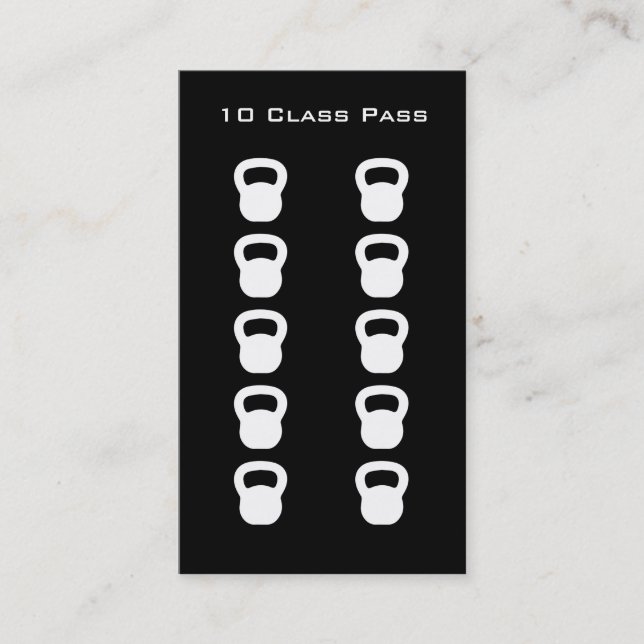 Fidélité Carte de passage de classe de la forme physique 10 (Devant)