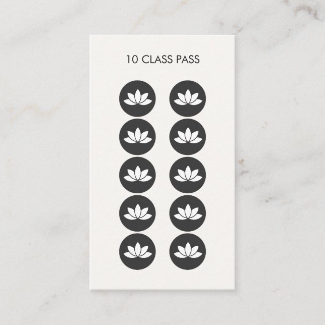 Fidélité Carte de passe Lotus Flower 10 Class (Devant)