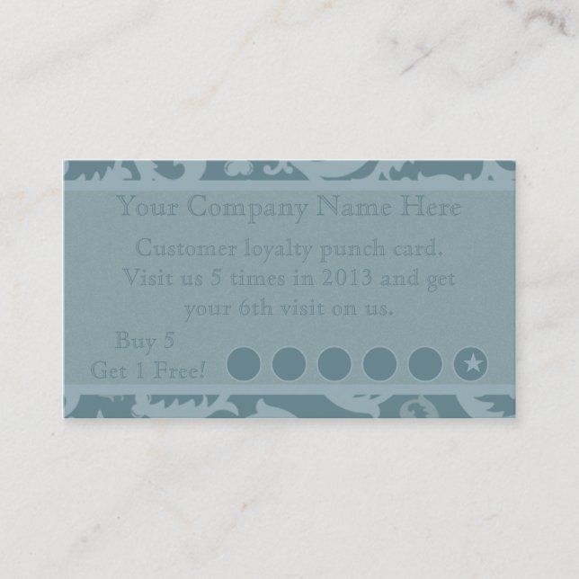 Fidélité Carte de perforation promotionnelle à rabais sur l (Devant)