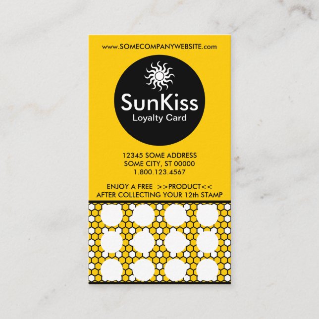 Fidélité carte de points SUN KISS hexa (Devant)