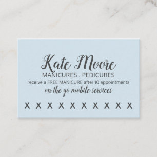 Fidélité Carte de Punch Loyauté Client Manicurist Salon Nai