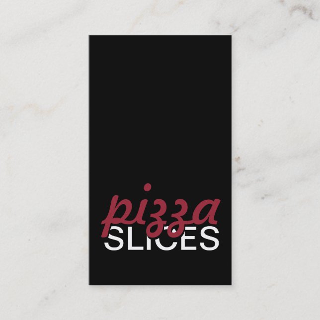 Fidélité carte de punch pizza slices (Devant)