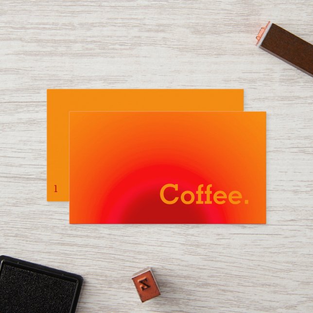 Fidélité Carte de punch pour café Loyauté simple (Devant/Arrière en situation)