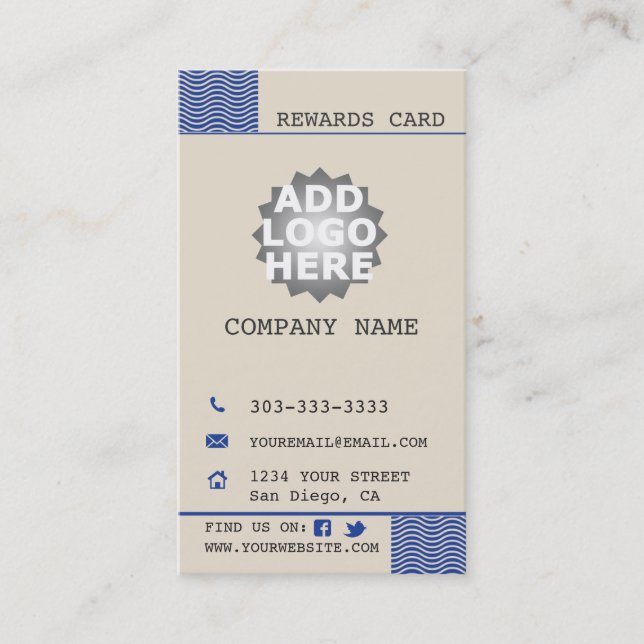 Fidélité Carte de récompense de client de camion de (Devant)