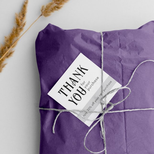 Fidélité Carte de réduction Carré blanc (Créateur téléchargé)