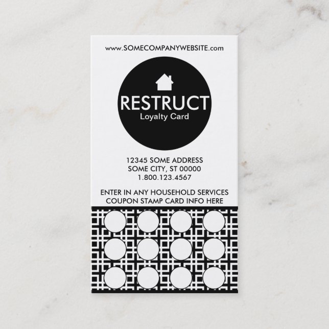 Fidélité Carte de timbre de cendres HOME (Devant)