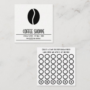 Fidélité carte de timbre de grain de café