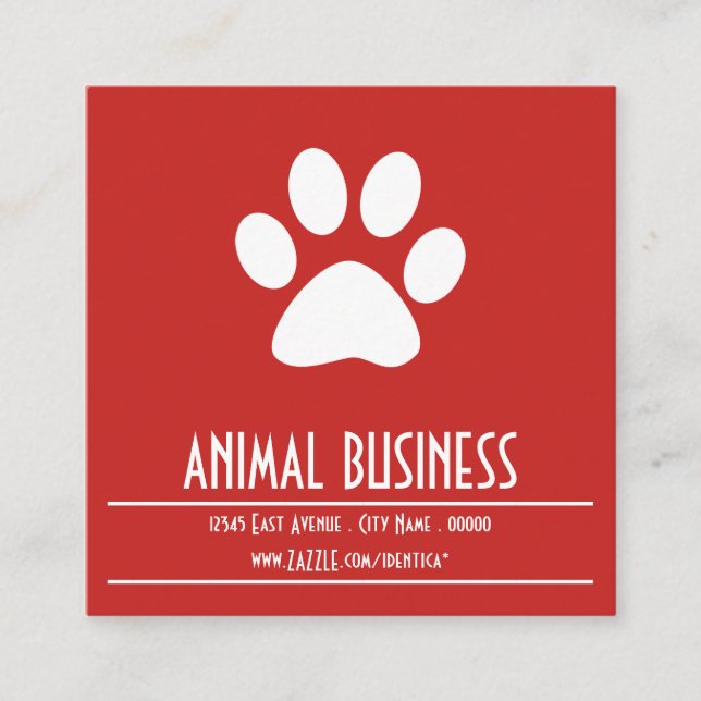 Fidélité carte de timbre de patte d'animal familier (Devant)