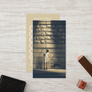 Fidélité carte de timbre photographique pour chien walker