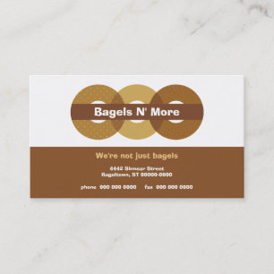 Fidélité Carte de visite de récompenses Bagel Shop
