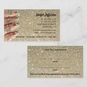 Fidélité Carte de visite de rendez-vous du salon à ongles