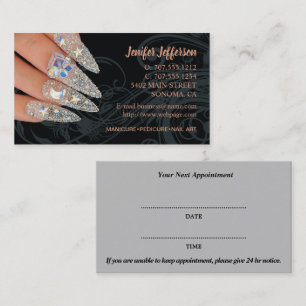 Fidélité Carte de visite de rendez-vous du salon à ongles