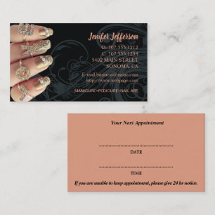 Fidélité Carte de visite de rendez-vous du salon Nail