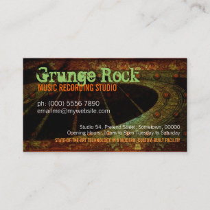 Fidélité Carte de visite grunge de studio de musique de