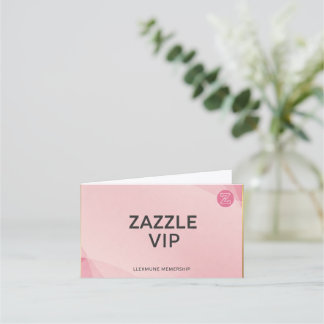 Fidélité Carte de visite VIP rose