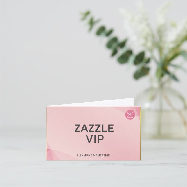 Fidélité Carte de visite VIP rose (Devant)
