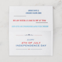 Carte de vœux minimaliste pour la fête de l'Indépe